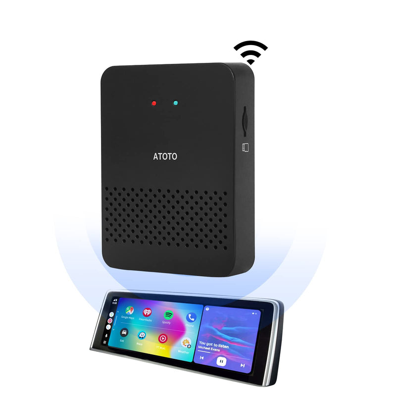 ATOTO AD3AA-BK Wireless Android Auto Adapter, Convert Wired to Wireless for Factory Wired Android Auto or Aftermarket Head Unit, Compatible with Toyota/Nissan/Honda/Ford/Audi/Benz, Online Update Black