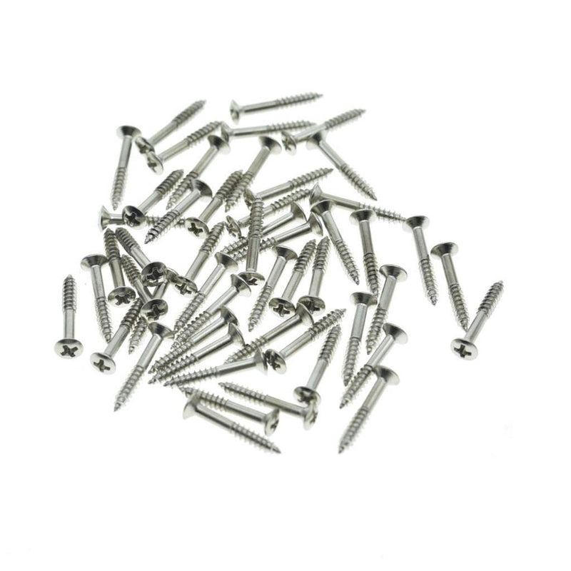 Pack of 50 Guitar Humbucker Pickup Ring Mounting Screws Pickup Frame Surround Screws for Les Paul SG Nickel