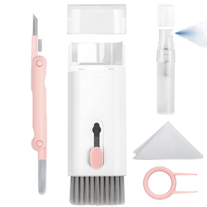 walrfid Laptop Keyboard Earbud Screen Cleaner Sprayer Kit for Airpods Pro MacBook iPad iPhone iPod, Electronics Airpod Cleaning Pen Brush Tool for PC TV Phone Computer Screens Cleaners Spray Pink