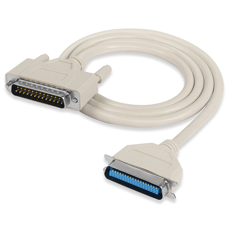 [AUSTRALIA] - XMSJSIY DB25 to CN36 Parallel Printer Cable, DB25 25 Pin Male to CN36 Centronics 36 Pin Male Serial Parallel Printer Extension Cable Adapter for Connect Computers, Printers 25C*30AWG - 1.5M 