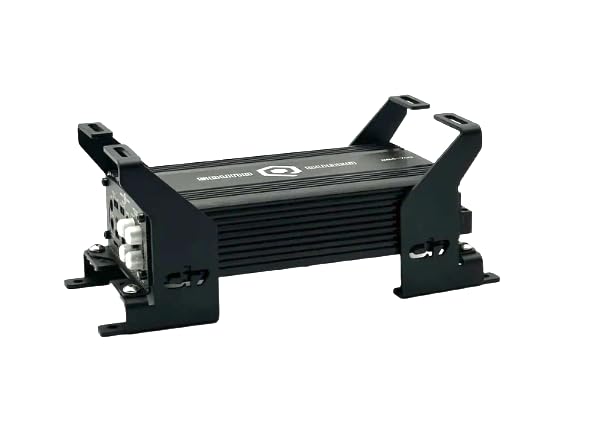 Droppin HZ Car Audio 2HD Mini 2 Amp Rack, Compact Steel Audio Equipment Rack for Motorcycle Installs, Black Powder Coat Finish, Racks for Sound Equipment, Amplifiers Not Included