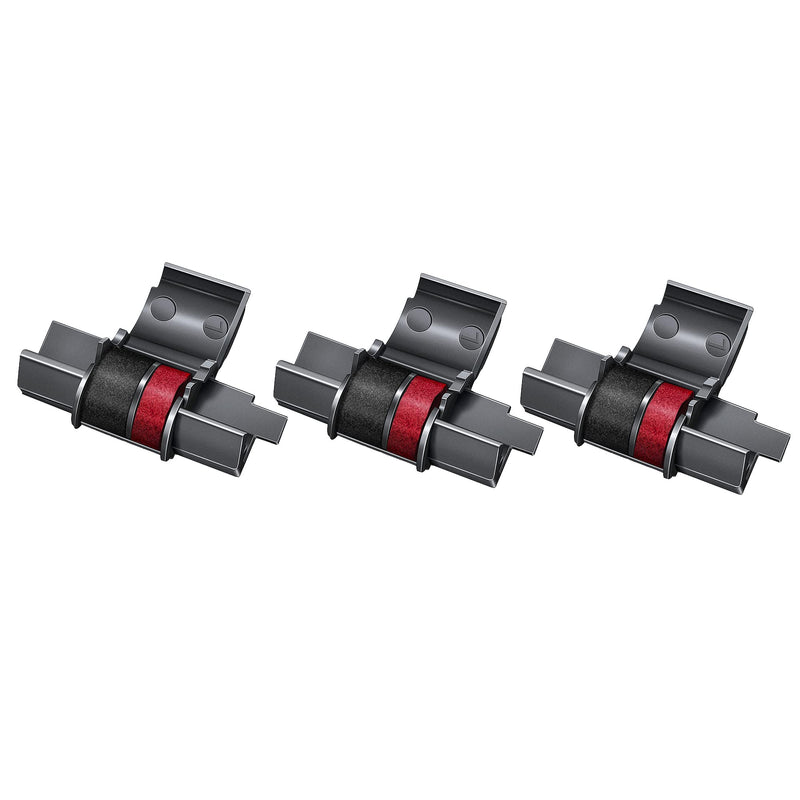 [AUSTRALIA] - 3 Pack Replacement for IR40T IR-40T CP13 MP-12D Calculator Ink Roller Printer Ribbons use with Canon, Sharp EL-1750V, EL-1801V and More(Black/red, Individually Sealed) 