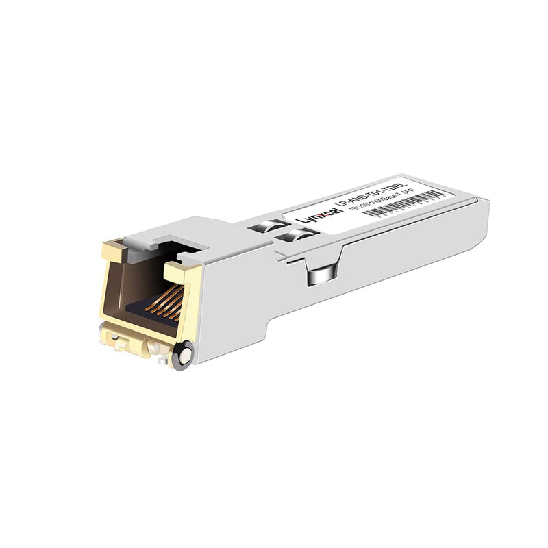 SFP RJ45 Module Transceiver, 10/100/1000Base-T, 1.25G, Up to 100m | Gigabit Copper SFP for Cisco, Ubiquit UniFi, TP-Link, Meraki, Intel, Mikrotik, Netgear and More 10/100/1000Base-T: 100m
