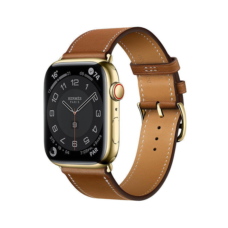 LB1 Leather Band for Apple Watch Bands Women Men Se Ultra 2 40mm 44mm 46mm 42mm 45mm 41mm 38mm 49mm Series 11 10 9 8 7 6 5 4 3 iWatch Strap Silicone Brown 49mm, 46mm, 45mm, 44mm, (42mm S3/2/1) Brown｜Champagne Gold