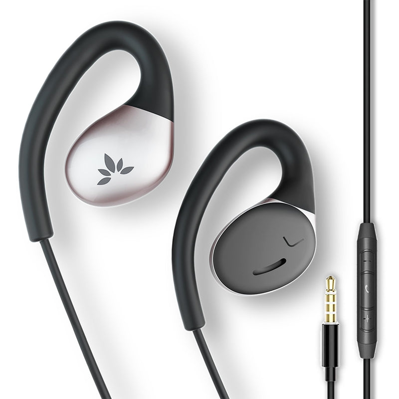 Avantree Resolve – 3.5mm AUX Wired Open-Ear Earbuds w/Mic & Over-Ear Hook, for Women, Kids & Young Men w/Small Ears, Ideal for Office, Outdoor & Home (Small-Medium Size) Small-Medium (Ear-length Under 2.5in) AUX 3.5mm
