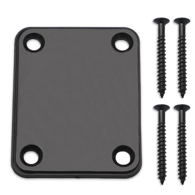 Electric Bass Guitar Neck plate Guitar Neck Joint Connecting Strengthen Plate Guitar Parts (Black) Black