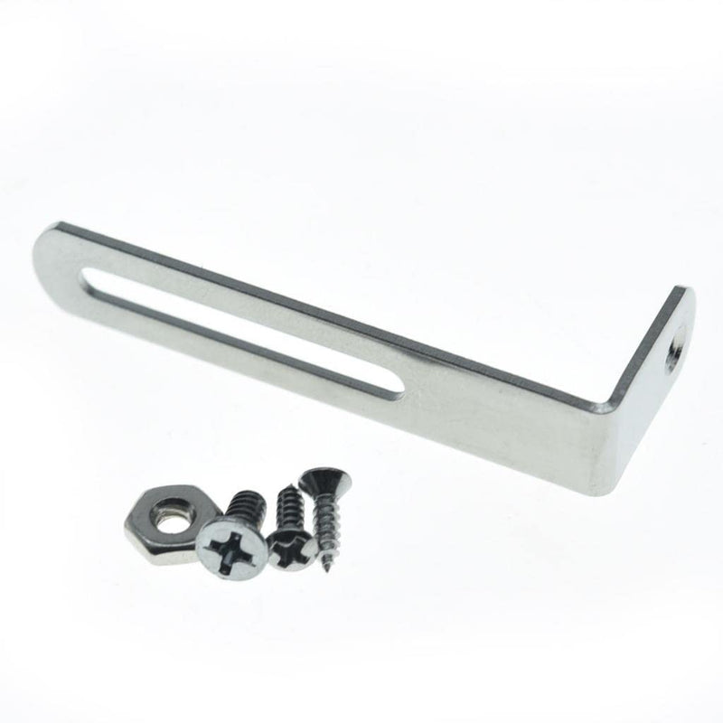 KAISH Premium Stainless Steel Guitar Pickguard Bracket with Pickguard Mounting Screws Bolt and Nut for USA Les Paul Chrome