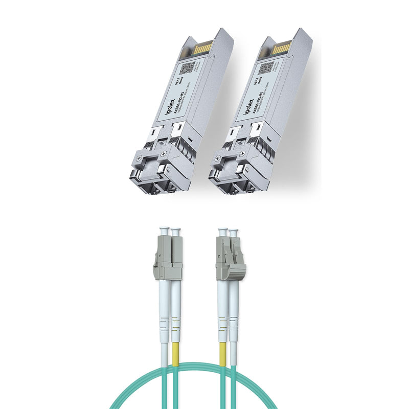 5m(16.5ft) OM3 LC to LC Fiber Patch Cable & 10GBase-SR SFP+ Transceiver