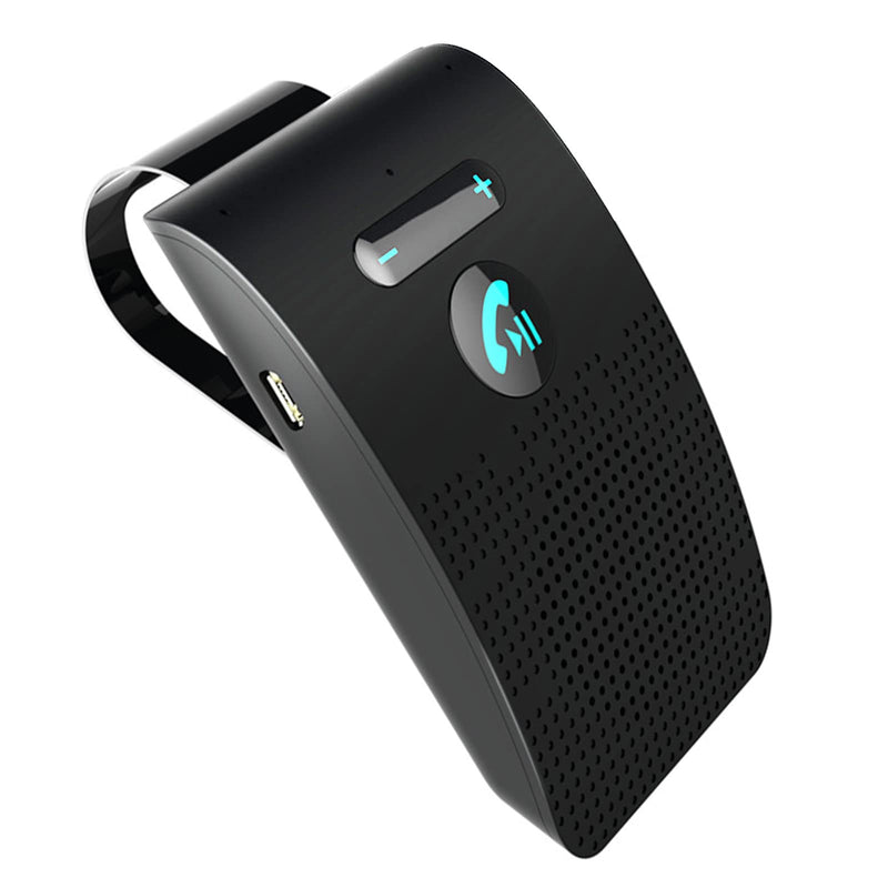 Handsfree Bluetooth for Phone Car Kit, Wireless Bluetooth Car Speaker Auto Power On Navigation Assistant Car Visor Bluetooth Receiver with Back Clip, Cars Handsfree Speakerphone Adapter