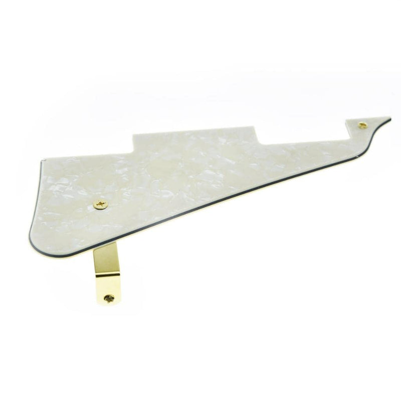 Dopro LP Guitar Pickguard and LP Stainless Steel Bracket with Gold Steel Mounting Screws for USA Les Paul Aged Pearl Gold Bracket