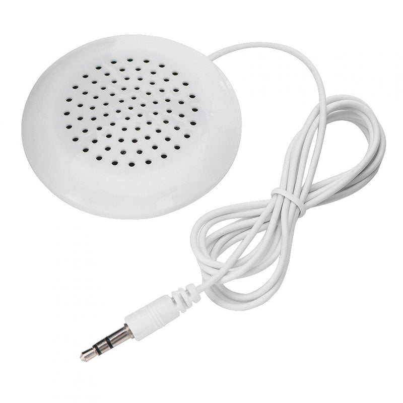 plplaaoo 3.5mm Mini Pillow Speaker,Pillow Speakers for Sleeping,Portable Line in Speakers Pillow Speaker, Under Pillow Speaker for MP3 Phone Portable CD (White)