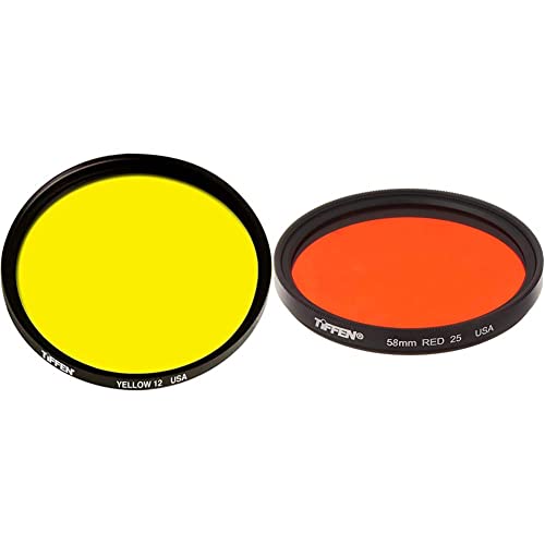 Tiffen 58mm 12 Yellow Filter and Tiffen 58mm 25 Red Filter
