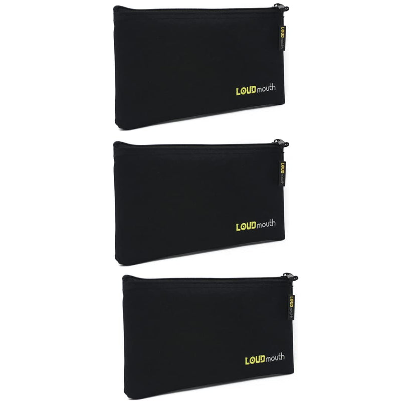 LOUDmouth Zippered Pouch for Handheld Wired Microphones | Mic Bag | 9.25" x 5" (3 Pack) 3 Pack