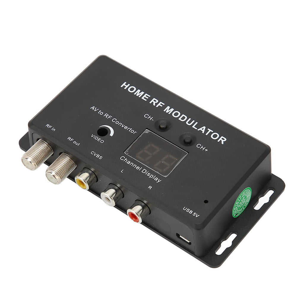 GOWENIC UHF Modulator TV Link Modulator, AV to RF Converter Modulator RF TV Micro Modulator, Support PAL/NTSC, for AV Source Set Top Boxes