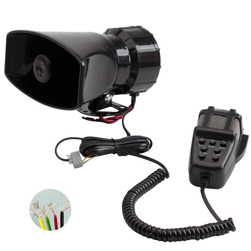 [AUSTRALIA] - Alarm Horn Siren PA Speaker Mic System,BANHAO 100w 12v 7 Sound Loud Car Alarm Police Horn Police Car Siren Horn Speaker System Emergency Amplifier Alarm Kit Horn for 12V Truck Lorry Boat Car 