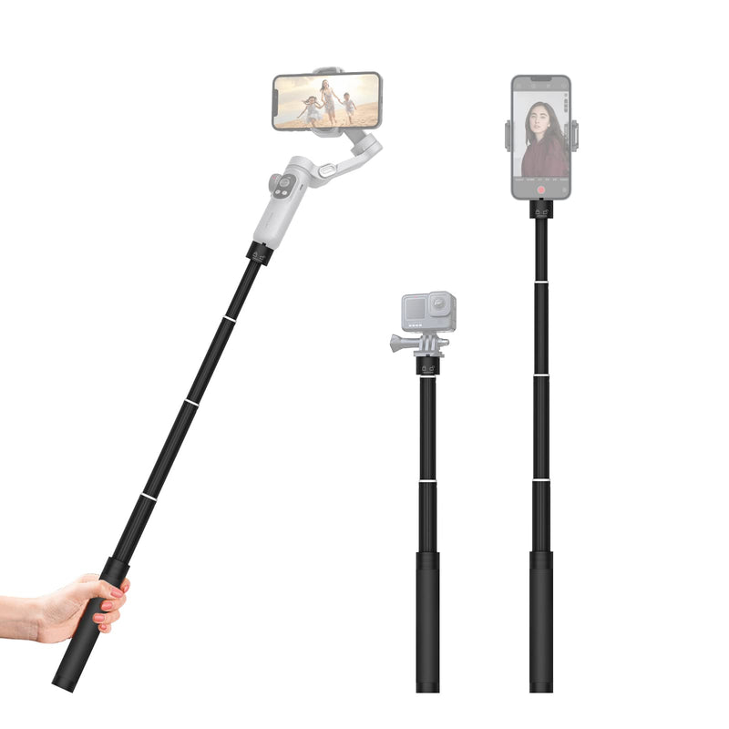 [AUSTRALIA] - E10 Aluminum Extension Rod 28.7” Adjustable Selfie Stick Compatible with 3-Axis Gimbal, Action Camera, Camera w/ 1/4" Thread Extendable Pole for Videography 