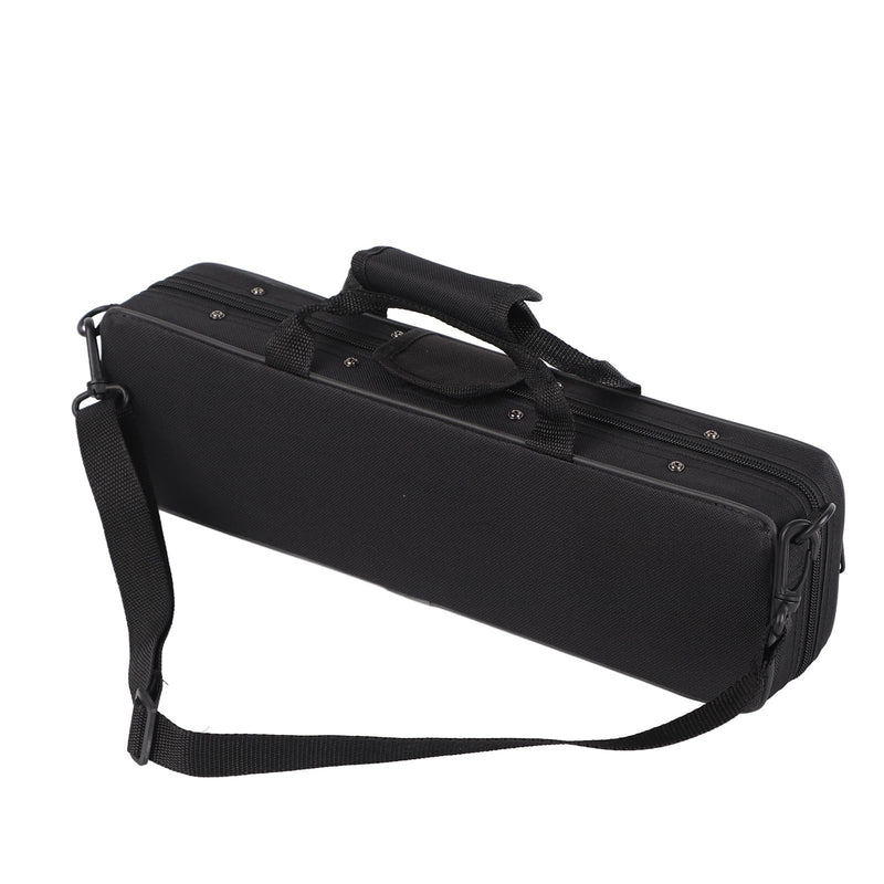 Flute Case Carrying Bag, Black Oxford Cloth Waterproof Flute Carrying Bag Wear Resistant Lightweight Portable Flute Storage Bag with Adjustable Shoulder Strap for 16 Holes Flute, 15.5 x 4.7 x 2.7in