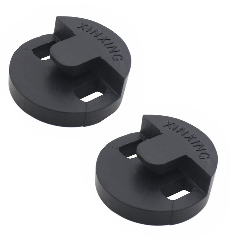 2Pack Rubber Bass Practice Mute Round Tourte Style Mute for Upright String Double Bass Practice Silencer, Black