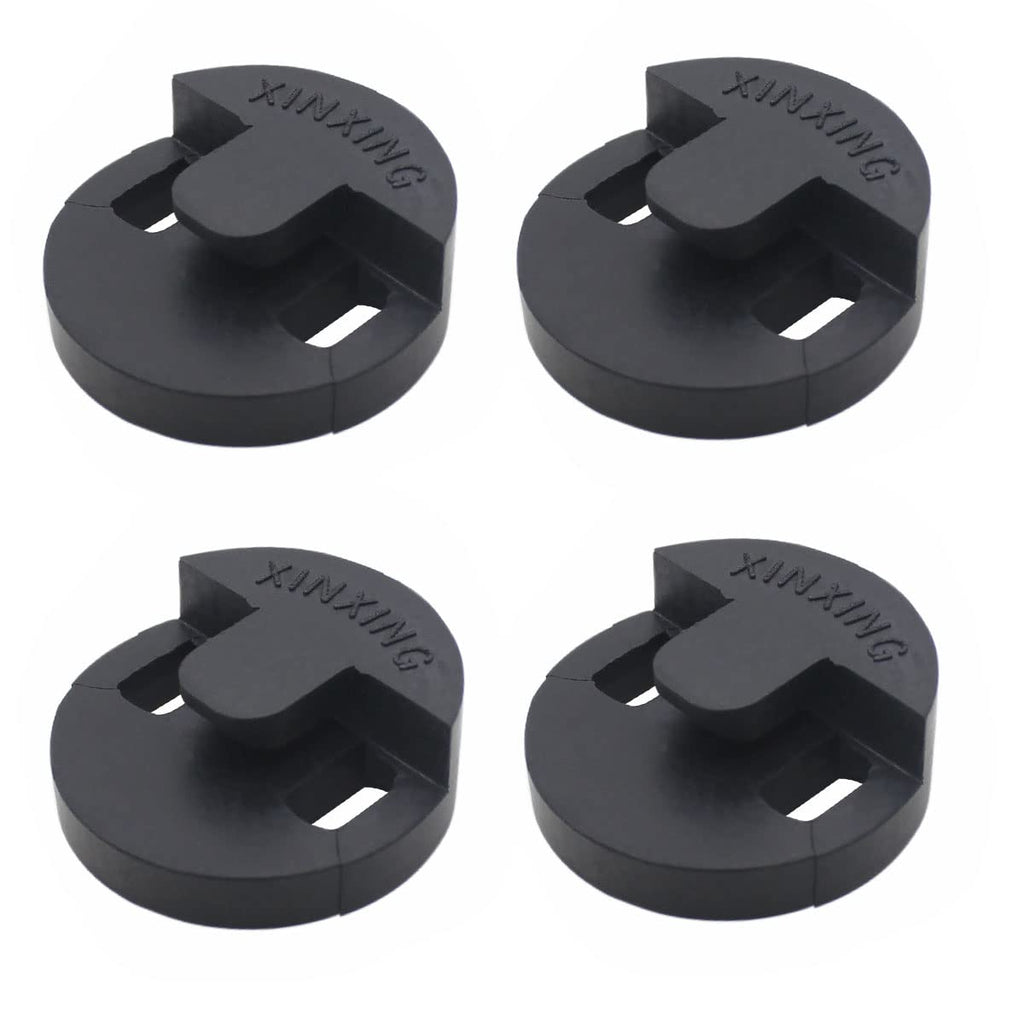 4Pack Rubber Cello Practice Mute Round Tourte Style Mute for Cello Practice Silencer, Black