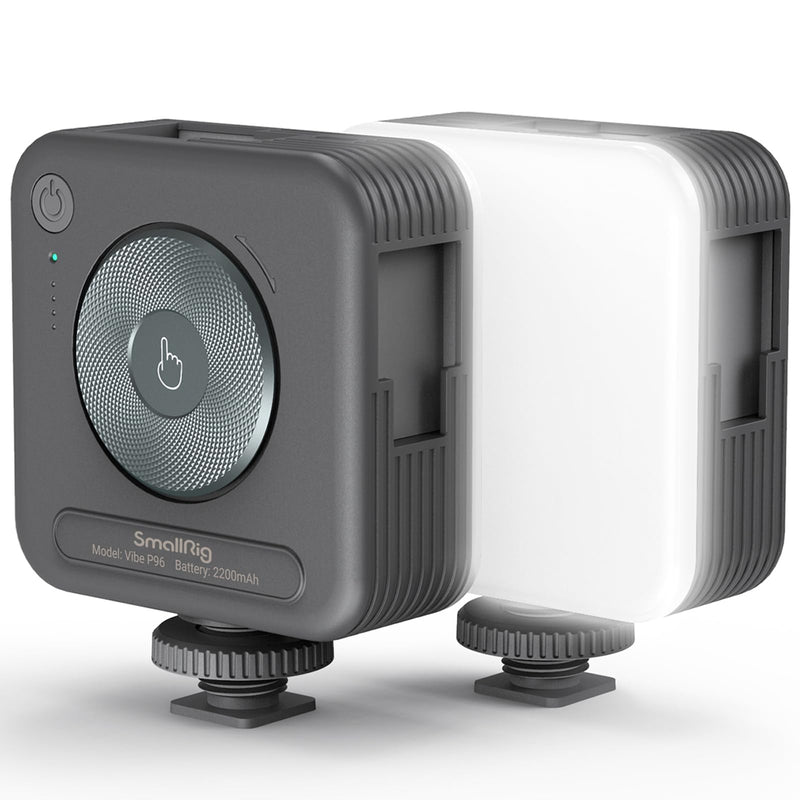 [AUSTRALIA] - SmallRig P96 LED Video Light, Portable Camera Lights, 96 LED Beads for Photography Video Lighting, Rechargeable 2200mAh CRI 95+ 2700-6500K w 3 Cold Shoe Gray 