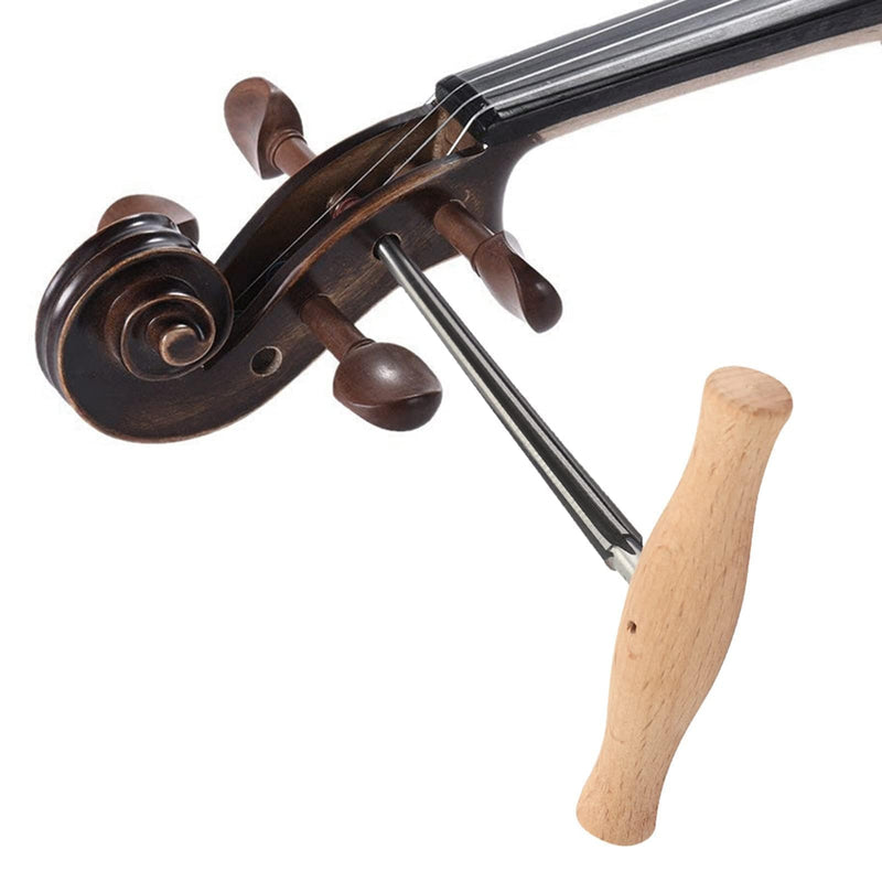 [AUSTRALIA] - Violin Peg Hole Reamer 1:30 Taper with Wood Handle Violin Luthier Tool for 3/4 4/4 Violins Reamer T Handle Bridge Pin Reamer for Wood Latches, Woodworker, Repairman Maintenance Cutting Tool 