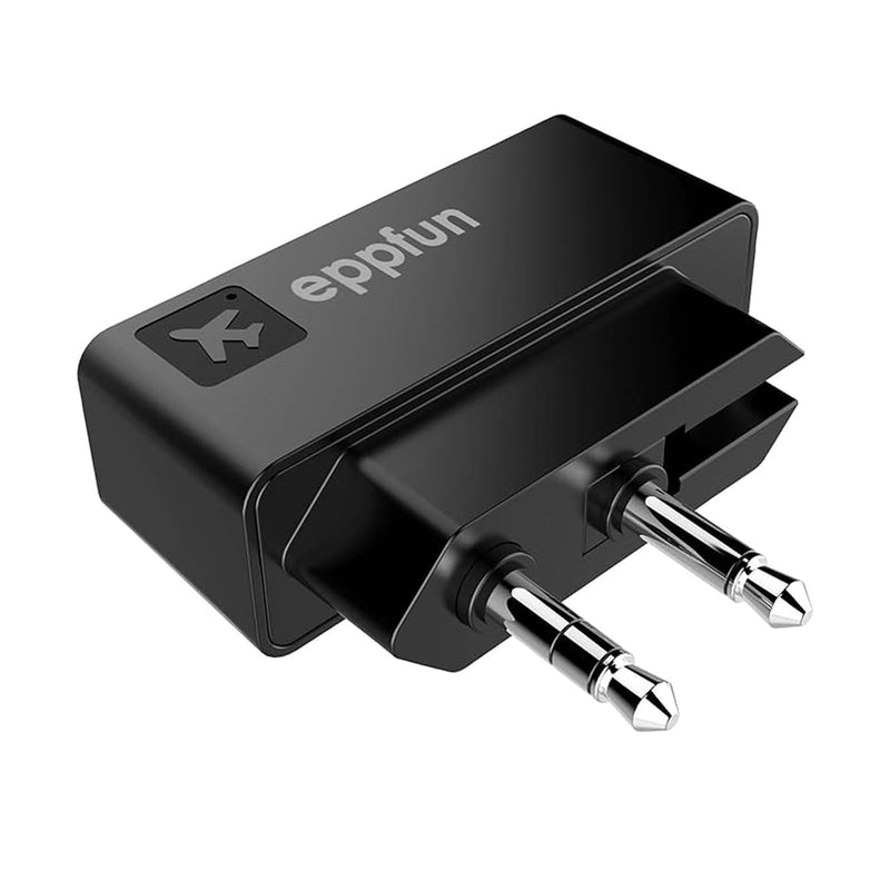 [AUSTRALIA] - eppfun Professional Bluetooth 5.2 Transmitter for Airplane, Dual Connection Wireless Audio Adapter with aptX Low Latency/Aptx HD for Earbuds/Headphones 