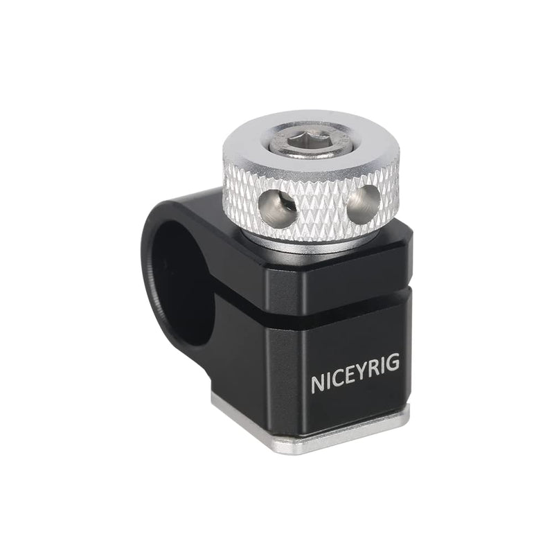 [AUSTRALIA] - NICEYRIG 15mm Single Rod Holder Camera Hot Shoe Mount 15mm Rod Rail Support for Follow Focus, EVF Mount - 478 