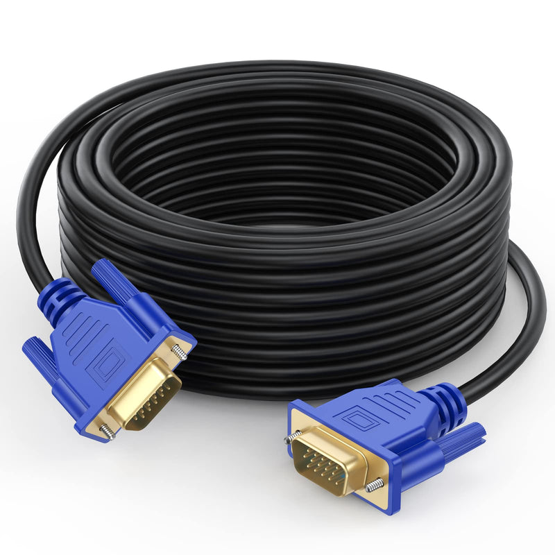 VGA to VGA Cable 50FT, VGA Computer Monitor Cable 50 Feet HD15 VGA Cord 1080P for PC Laptop TV Projector 1