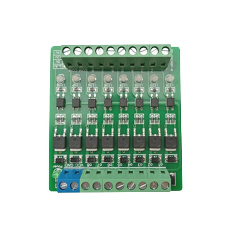 DONGKER 8-Channel PLC Amplifier Circuit Board,DC 3.3V/DC 5V Optocoupler Isolated Module PLC NPN Signal Converter