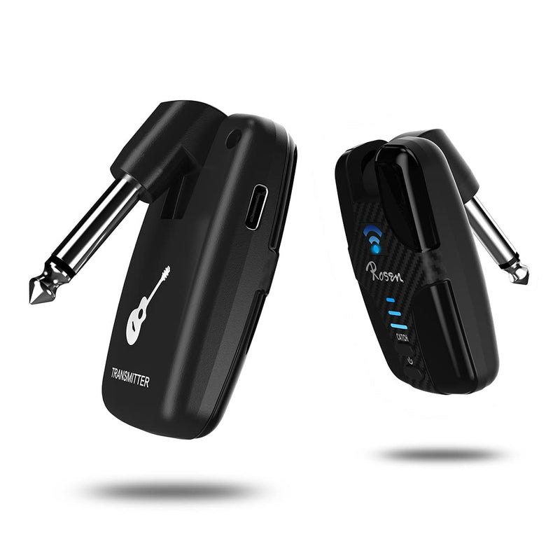 [AUSTRALIA] - Rosen DC-81 Guitar Wireless System 2.4GHz Rechargeable Guitar Wireless Transmitter and Receiver for Electric Guitar Bass Violin Keyboard 