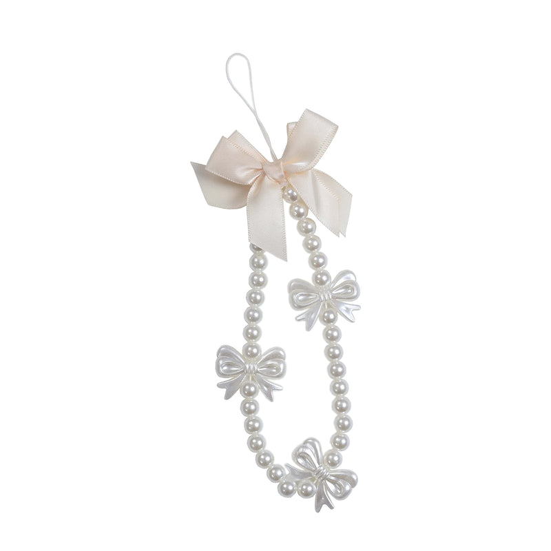 Phone Charms Strap,Pink Cute Phone Charms Aesthetic Love Phone Chain Girl Beaded Phone Strap Pearl Beaded Phone Lanyard Jewelry(pearl butterfly)