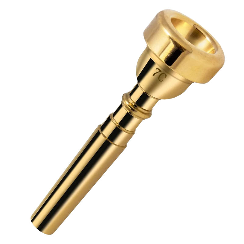 7C Trumpet Mouthpiece Brass Trumpet Mouthpiece Gold Plated Trumpet Mouthpiece Compatible with Beginners and Professionals Trumpet Accessories 7C
