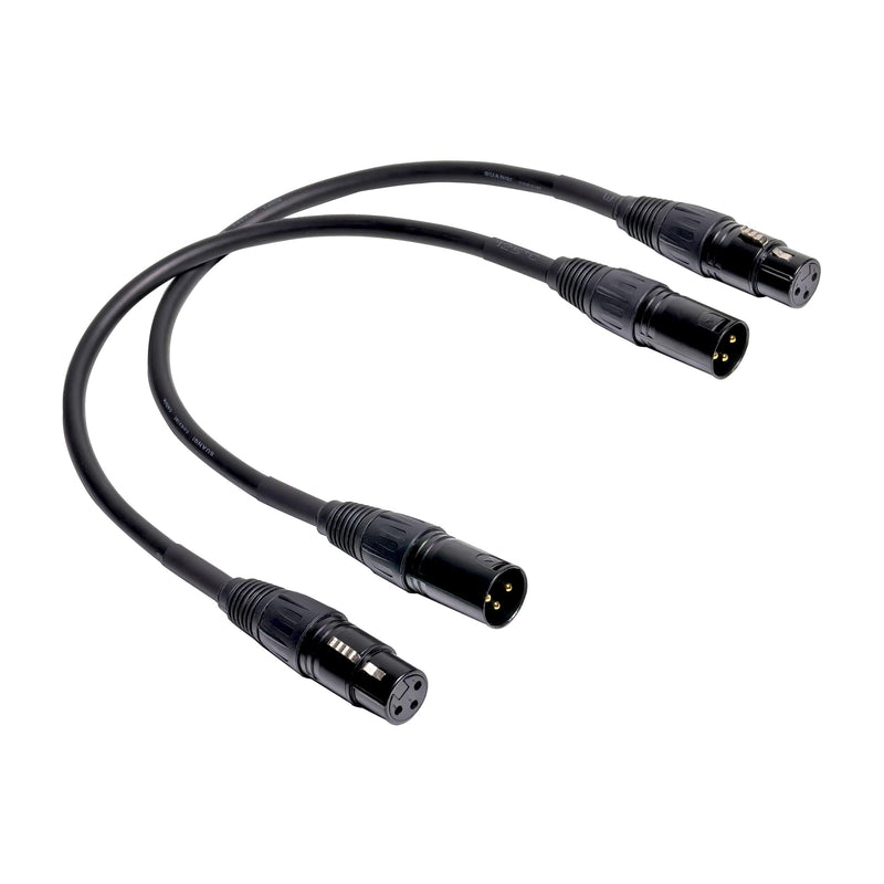 XLR Cable XLR Adapter Cable XLR to XLR Microphone Cable, 3-Pin Female to 3-pin Male Balanced Shielded XLR Cable (6in) 6in
