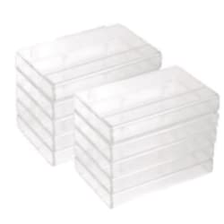 [AUSTRALIA] - Audio Cassette Tape case Clear/Clear Square Edge Audio Cassette Tape Storage 10 Pack 