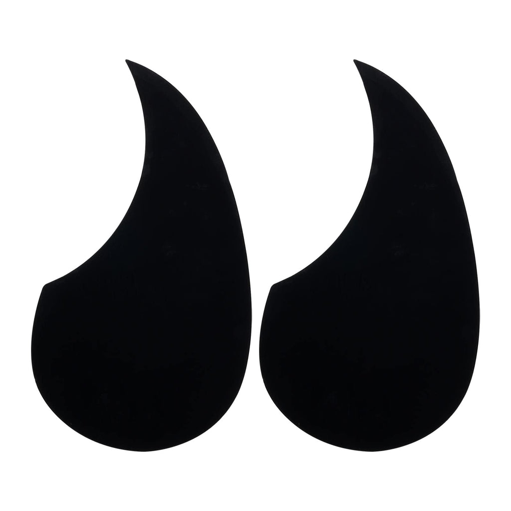 MECCANIXITY Acoustic Guitar Pickguard Fit 38Inch Self Adhesive Right Handed Acoustic-Electric Guitar Parts Water Drop Shape Black 2 Pack 38"