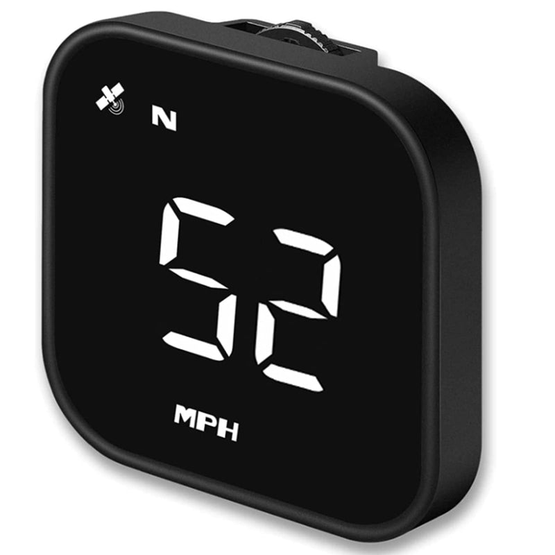 Digital GPS Speedometer, VEESA Car Universal HUD Head Up Display, GPS Smart Gauge Speedometer with Speed MPH Compass Fatigued Driving Alert Overspeed Alarm Trip Meter for All Vehicle (Black) G4S-White