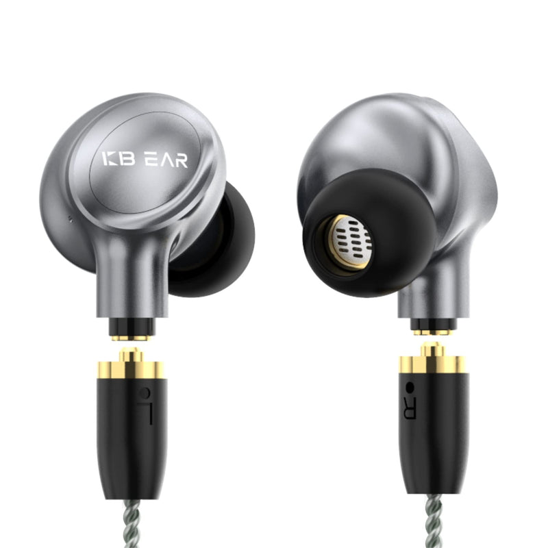 YINYOO KBEAR Ormosia Wired IEM Earbuds Bass Earbuds Earphones Sound Cancelling Earbuds Headphones with MMCX Wire 1BA 1DD Driver Without Mic for PC Computer for Musicians (Gray)