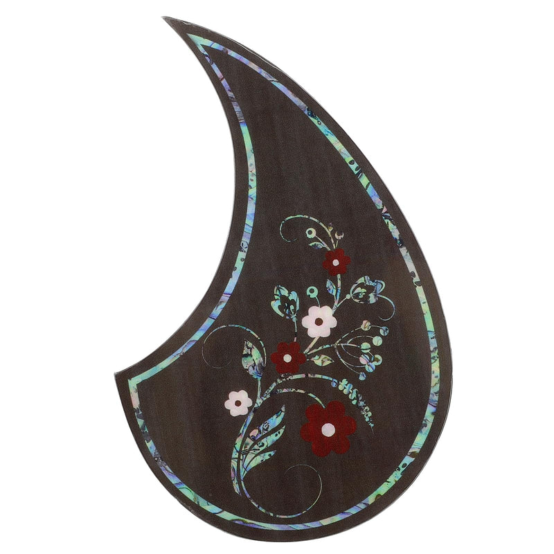 Vaguelly Bass Pickguards PVC Universal Folk Acoustic Guitar Pickguard Teardrop Shape Self-adhesive Guitar Pickguard Sticker Fits 39-41inches