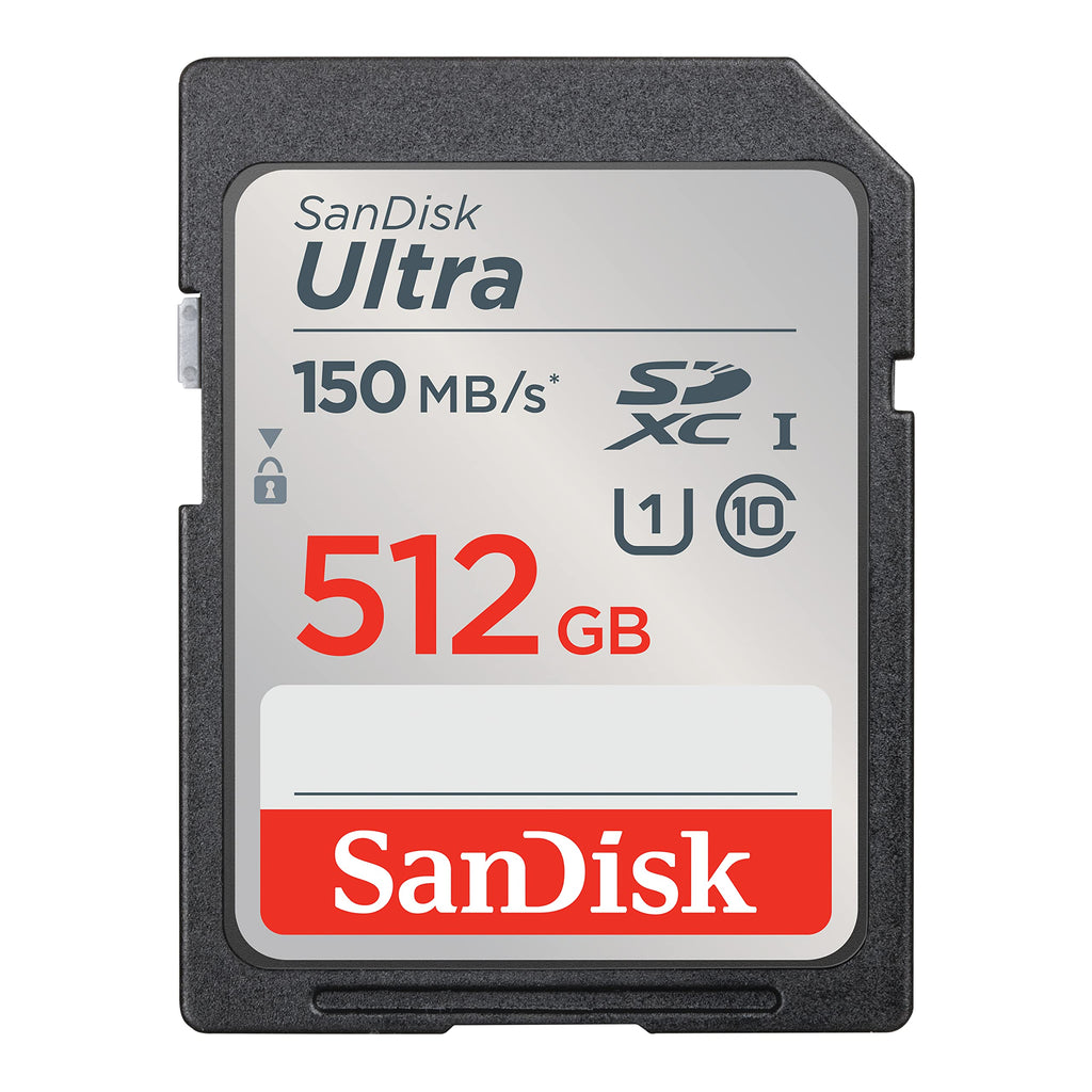 SanDisk 512GB Ultra SDXC UHS-I Memory Card - Up to 150MB/s, C10, U1, Full HD, SD Card - SDSDUNC-512G-GN6IN Memory Card Only