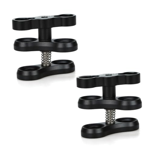 Sea Frogs Dual Spring Clamp Mount for Underwater Light Arm and Bracket, Black