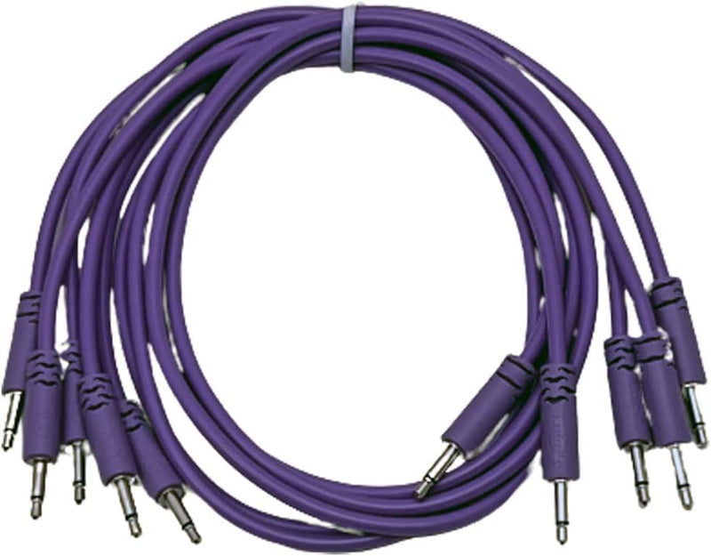 [AUSTRALIA] - Luigi's Modular Supply Spaghetti Eurorack Patch Cables - Pkg of 5 Purple Cables, 36" (90 cm) 