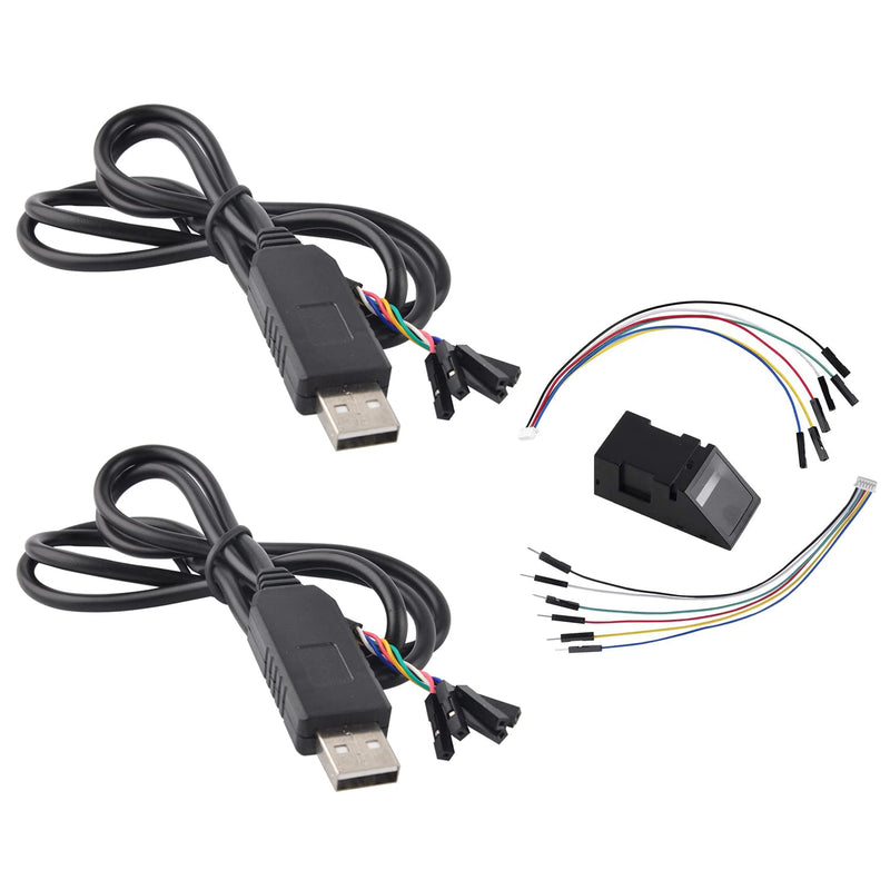 5V USB to TTL Serial Cable Adapter + Optical Fingerprint Reader Sensor Module for Arduino 2560 R3 Raspberry Pi ESP8266 ESP32 51 AVR STM32 Red Light