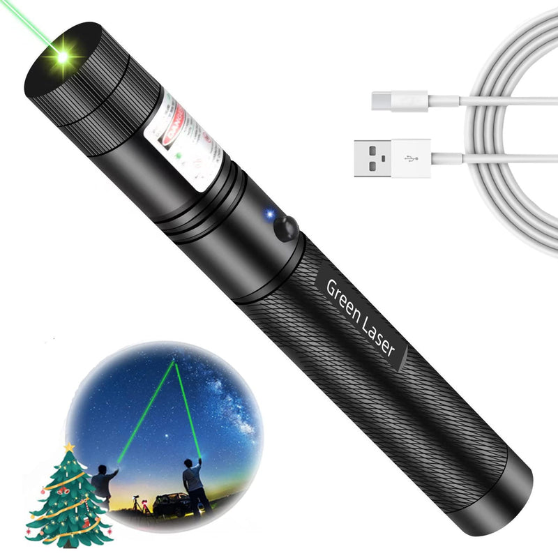 Gree Laser Pointer, Long Range High Power Laser Pointer 10000 Feet Visible Green Beam, Rechargeable Green Laser Pointer High Power for Presentations…