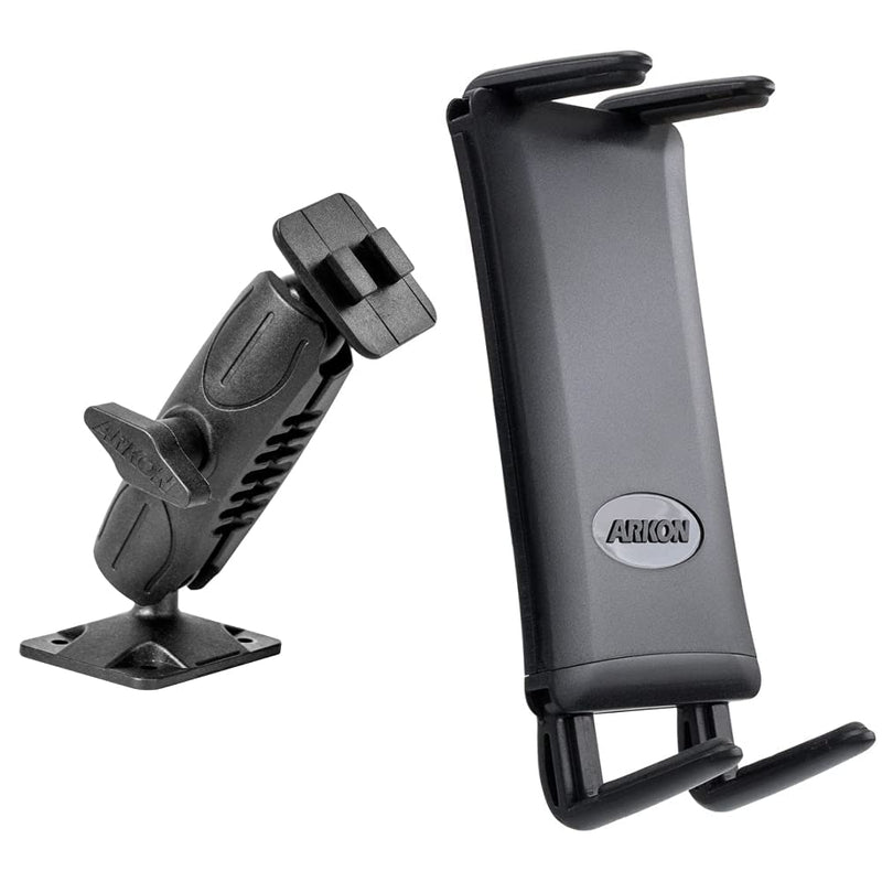 ARKON Heavy Duty 4 Hole AMPS Car or Wall Mounting Pedestal & Phone and Midsize Tablet Holder for iPhone X 8 7 6S Plus iPad mini Galaxy S8 S7 Note 8 Retail Black