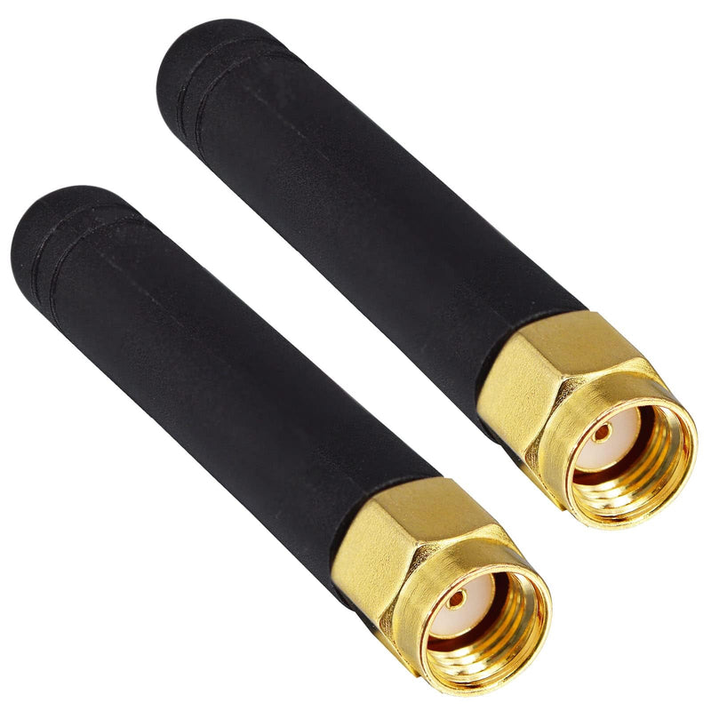 2 Packs Small WiFi Antenna 2.4GHz 5GHz 5.8GHz Dual Band Mini WiFi Antenna RP-SMA Antennas for PC Computer Network Card FPV WiFi Router Bluetooth USB Adapter Wireless Camera RP-SMA Male