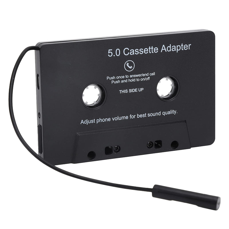 PUSOKEI Car Cassette Audio Receiver, Bluetooth 5.0 Cassette to Aux Adapter, Tape Player MP3 Cassette Player Adapters Audio Converter with Calling Function, Black