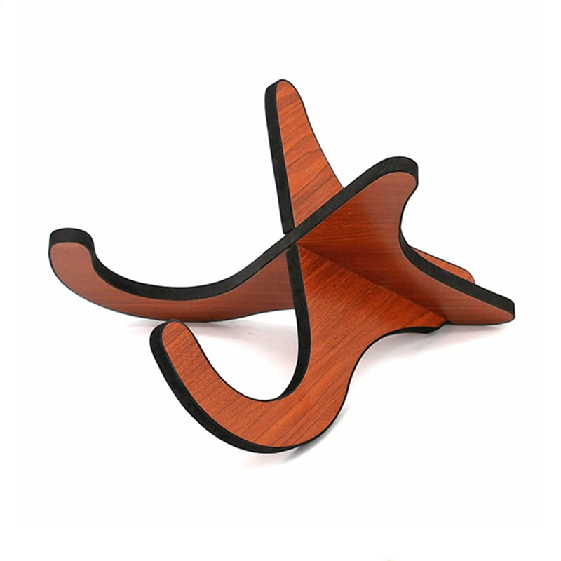 Ukulele Stand, Mahogany Foam Ukulele Stand, Portable Wooden Ukulele Stand for Ukulele, Mandolins and Violins
