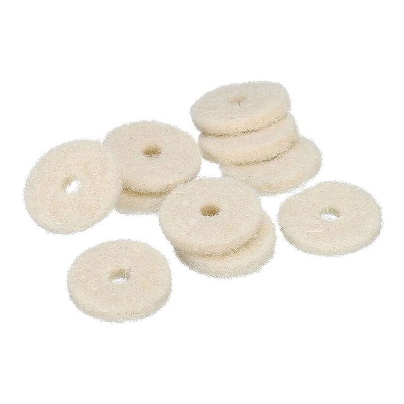 MECCANIXITY Guitar Strap Button Felt Washer Lock Strap Block Guitar White Gasket, for Guitar Strap Button, Pack of 10