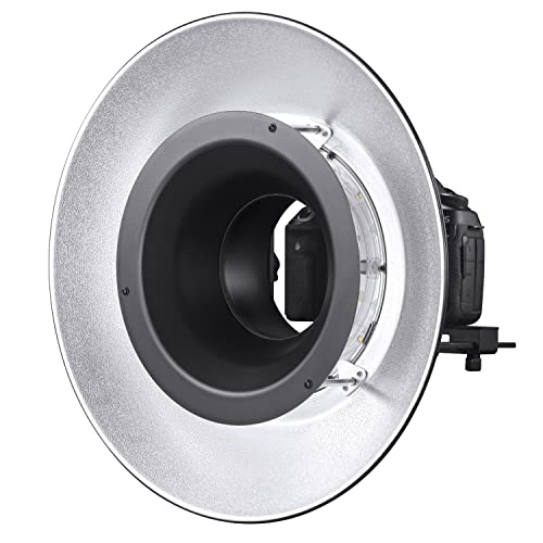 GODOX Reflector with Silver Interior Beauty Dish RFT-25S for Godox R200 Ring Flash Head