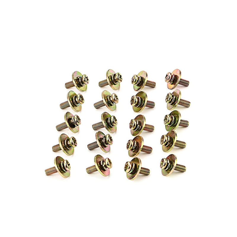 Alnicov 20pcs Metal Drum Set Lug Claw Hook Mount Screws With Washer for Snare/Tom/Bass Drum Lugs